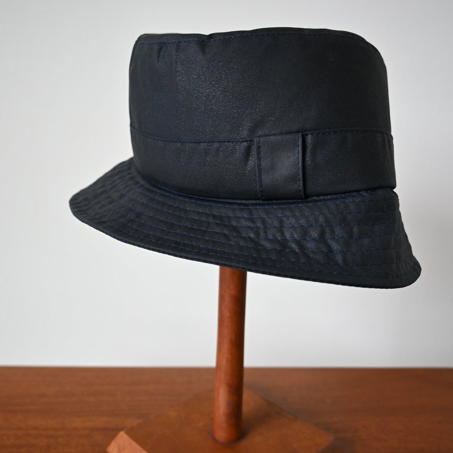 未使用 1990s Barbour ワックスドコットン クラッシャブルハット ネイビー