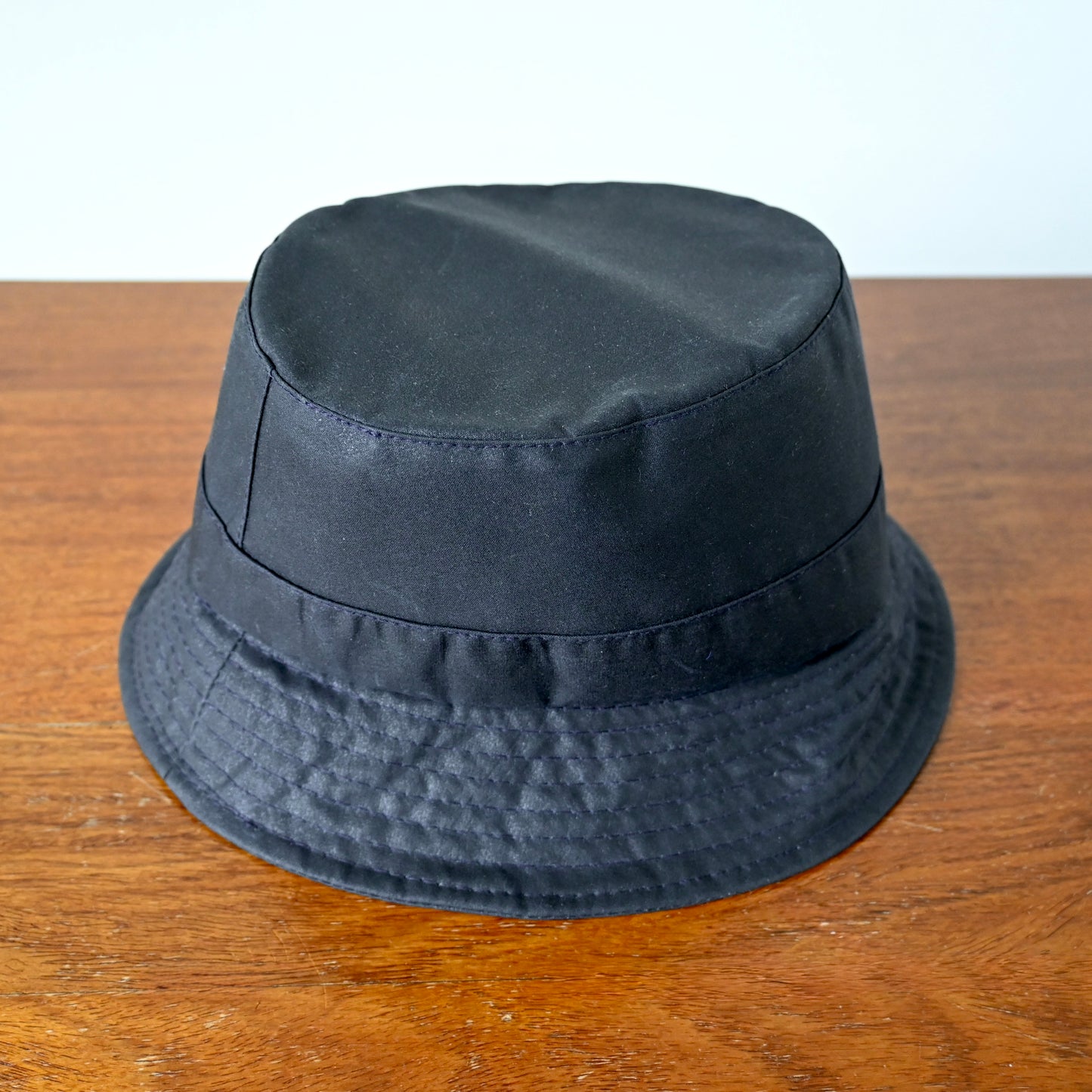未使用 1990s Barbour ワックスドコットン クラッシャブルハット ネイビー